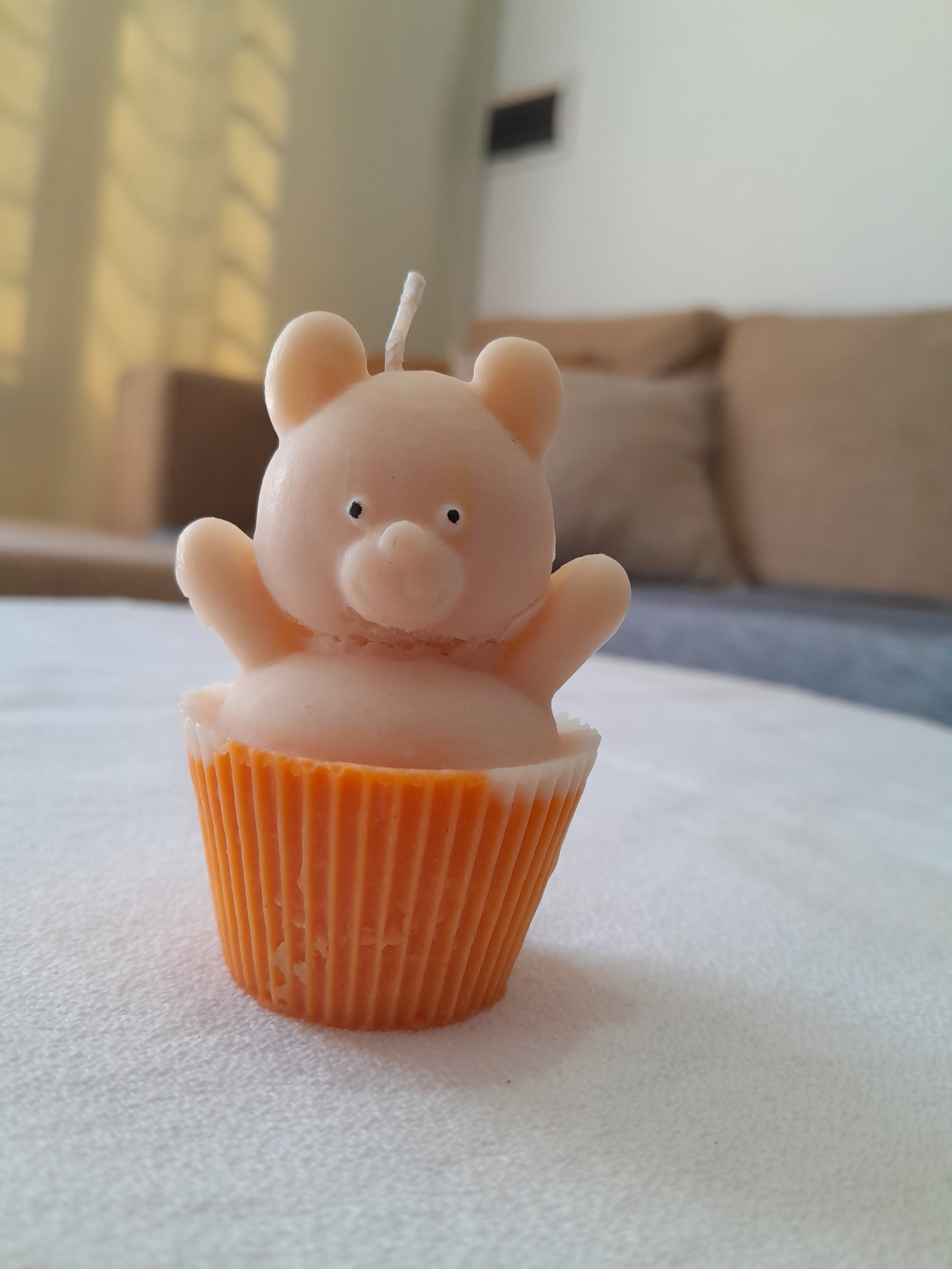 Vela con forma de osito 1